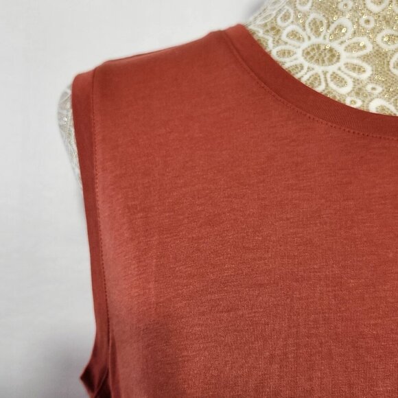 Quince Women's M Rust Cotton Modal Muscle Tank Basics Base Layer Casual Capsule - Picture 5 of 14
